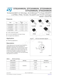STI26NM60N Datasheet Cover
