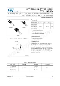 STP19NM50N Datasheet Cover