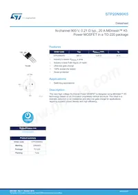 STP20N90K5 Datasheet Cover