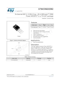 STW35N60DM2 Datasheet Cover