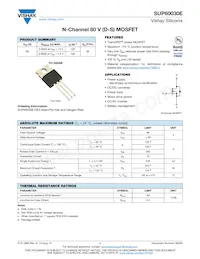 SUP60030E-GE3 Datasheet Cover