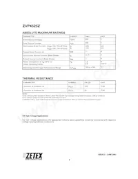 ZVP4525ZTA數據表 頁面 2