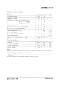 ZXMN2F30FHTA Datasheet Page 2