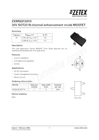 ZXMN3F30FHTA Datasheet Cover