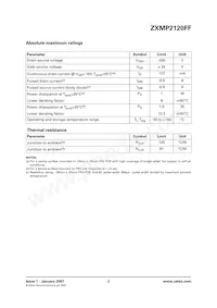 ZXMP2120FFTA Datasheet Page 2