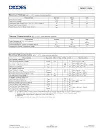 ZXMP2120G4TA數據表 頁面 2