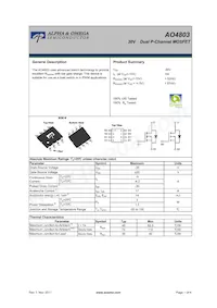 AO4803L Datenblatt Cover