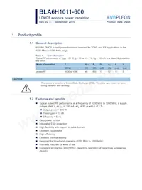 BLA6H1011-600 Datasheet Cover