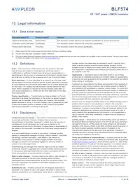 BLF574 Datasheet Page 17