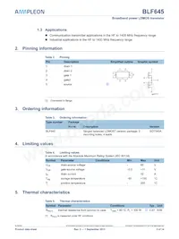 BLF645 Datasheet Page 2