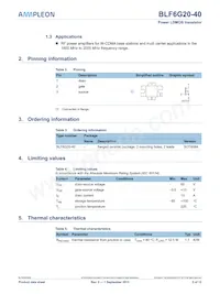 BLF6G20-40 Datasheet Page 2