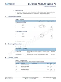 BLF6G20LS-75 Datasheet Page 2