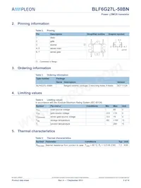 BLF6G27L-50BN Datasheet Page 2