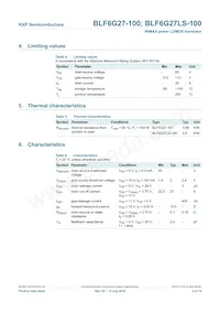 BLF6G27LS-100 Datasheet Page 3