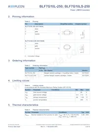 BLF7G10L-250 Datasheet Page 2