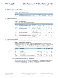 BLF7G27LS-75P Datasheet Page 3