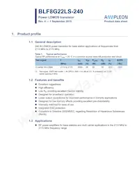 BLF8G22LS-240U Datasheet Cover