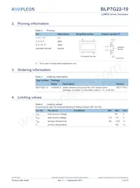 BLP7G22-10 Datasheet Page 2