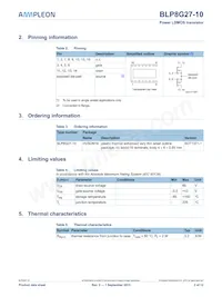 BLP8G27-10Z Datasheet Page 2