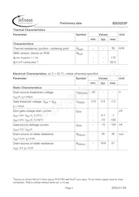 BSO203PNTMA1 Datasheet Page 2