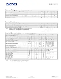 DMG1012UW-7 Datasheet Pagina 2