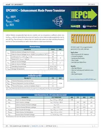EPC2001C Datasheet Cover