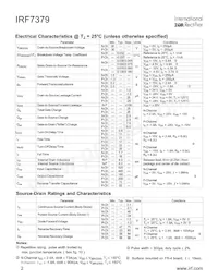 IRF7379TR Datasheet Page 2