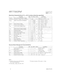 IRF7756GTRPBF數據表 頁面 2