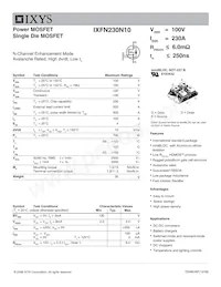 IXFN230N10 Datasheet Cover