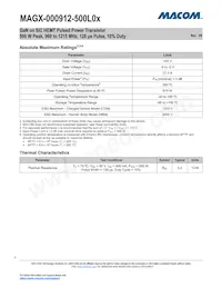 MAGX-000912-500L0S Datasheet Page 3