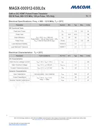MAGX-000912-650L0S Datasheet Page 2