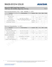 MAGX-001214-125L00 Datasheet Pagina 2