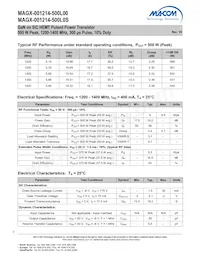 MAGX-001214-500L0S Datasheet Page 2