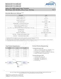MAGX-001214-500L0S Datasheet Pagina 3