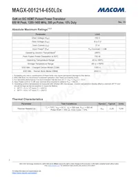 MAGX-001214-650L00 Datasheet Pagina 3