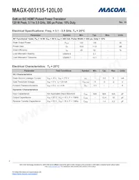 MAGX-003135-120L00 Datasheet Pagina 2