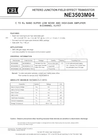 NE3503M04-T2B-A Datasheet Cover