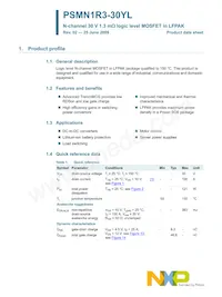 PSMN1R3-30YL Datasheet Copertura