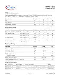 PTFA210601F V4 R250 Datasheet Page 2