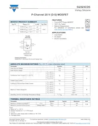 SI2323CDS-T1-GE3 Datasheet Cover