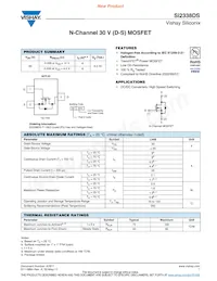 SI2338DS-T1-GE3 Datasheet Cover