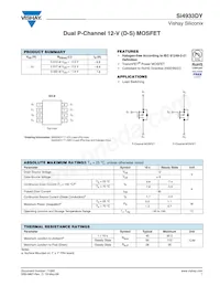 SI4933DY-T1-GE3 Datasheet Cover