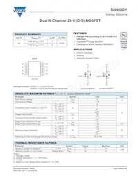 SI4952DY-T1-E3 Datasheet Cover