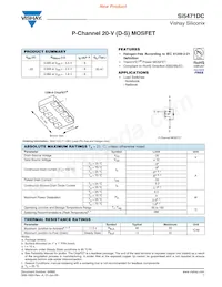 SI5471DC-T1-GE3 Datasheet Cover