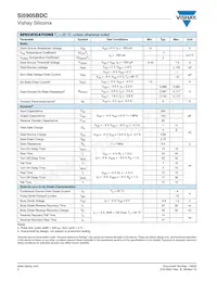 SI5905BDC-T1-GE3 Datasheet Pagina 2