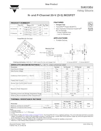 SIA513DJ-T1-GE3 Datasheet Cover