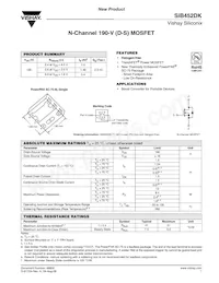 SIB452DK-T1-GE3 Datasheet Cover