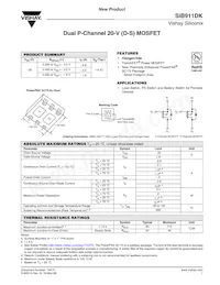 SIB911DK-T1-GE3 Datasheet Cover