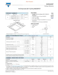 SIR404DP-T1-GE3 Datasheet Cover