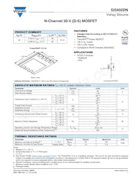 SIS402DN-T1-GE3 Datasheet Cover